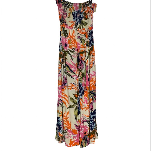 Brand New! Ivy Street Cream Multi-Colored Wide Leg  Sleeveless Jumpsuit size M - Picture 3 of 8